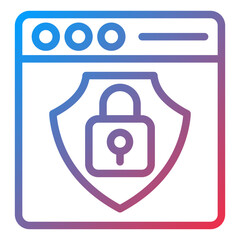 Obraz premium Web Protection Icon Style