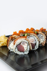 delicious rolls in a Japanese restaurant
