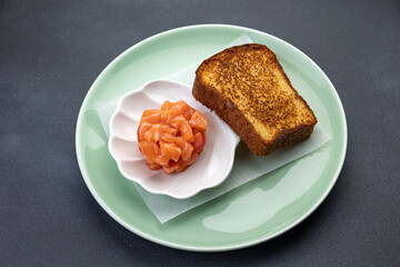 delicious tartar in an Italian restaurant
