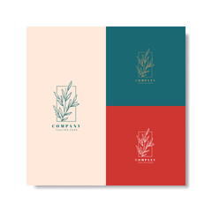 Abstract Flowers Vector Signs or Logo Templates.