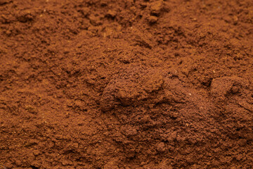 Closeup view of brown soil as background