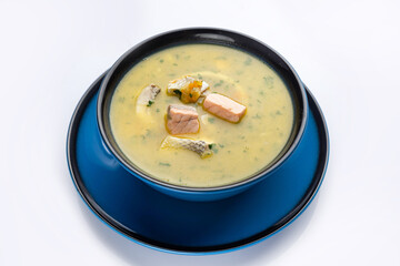 delicious soup in a restaurant
