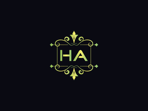 HA Logo Image, Creative Ha h a Phoenix Luxury Letter Logo For Restaurant
