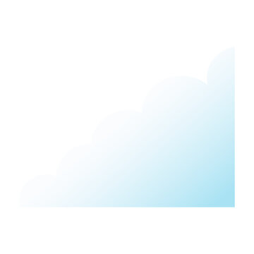 cloud with blue-white gradient illustration