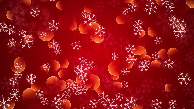 Christmas invitation card snow flakes background. snowflakes red background