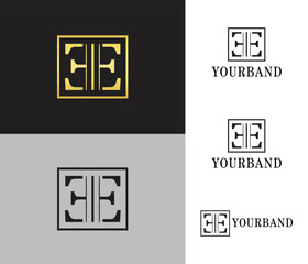 Fototapeta premium EE letter logo design template is creative and easy