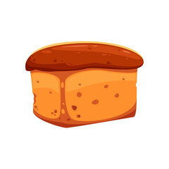 Loaf of bread cartoon illustration. Bread. Bakery, menu, food concept
