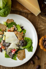 a delicious salad in a restaurant
