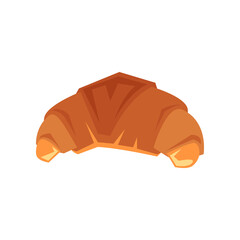 Croissant vector illustration. Croissant isolated on white background. Hygge autumn concept