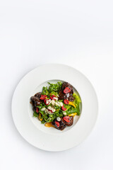 a delicious salad in a restaurant
