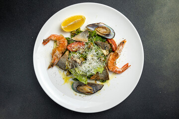 a delicious salad in a restaurant
