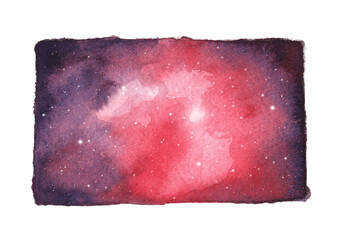 Abstract watercolor galaxy sky background, Cosmic texture with stars. Night sky.