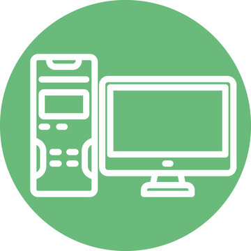Gaming pc Vector Icon 
