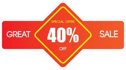 Illustrator vector graphics gradient of market sale for business and online shop, etc.
