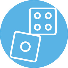 Dice Game Vector Icon
