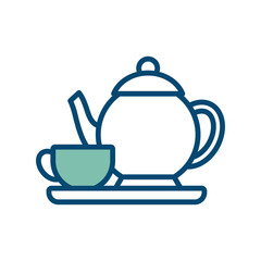tea time icon vector design template in white background