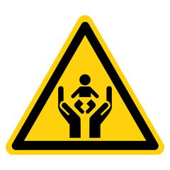 Child Care Center Symbol Sign, Vector Illustration, Isolated On White Background Label. EPS10