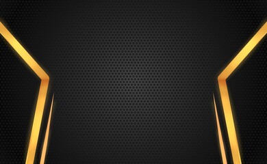 black background with luxury gold design