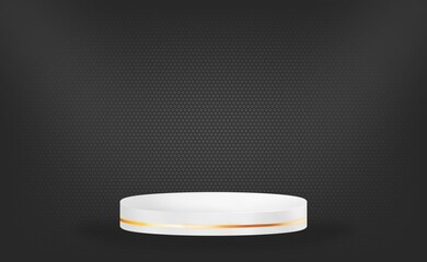 Black background with podium stands