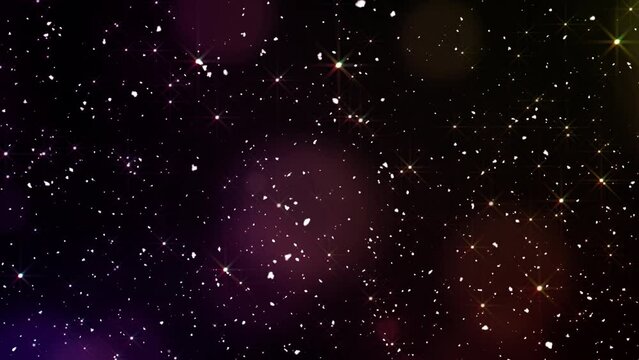 starglow particles background loop, Christmas glitter light effects - alpha matte 4K ProRes CG motion graphics 光粒子ボケエフェクトループ 合成用素材	