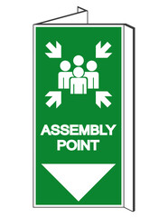 Assembly Point Symbol Sign, Vector Illustration, Isolated On White Background Label .EPS10