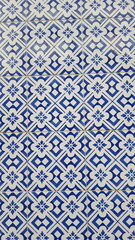 blau weiss Muster geometrisch floral Fliesen Portugal