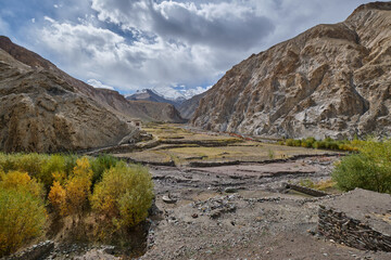 Upper Hankar village in Markha valley, Ladakh