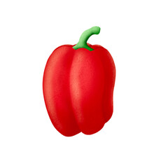 Red pepper isolated on transparent background 