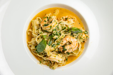 a delicious seafood dish in a restaurant
