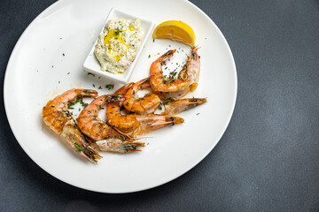 a delicious seafood dish in a restaurant
