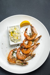 a delicious seafood dish in a restaurant
