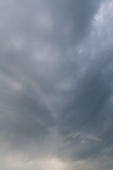 Gray storm clouds before the rain starts in Minnesota in the summer.
