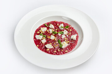 delicious risotto with cheese in a restaurant
