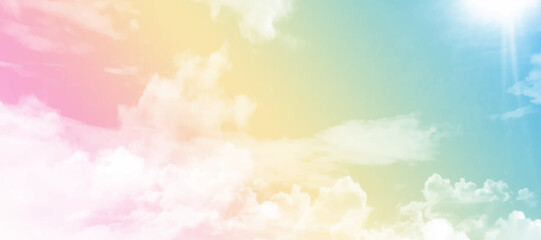 Beautiful pastel sky images With clouds floating among Looking and feeling fresh