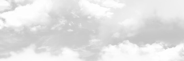 Panoramic background of a gray and stormy sky