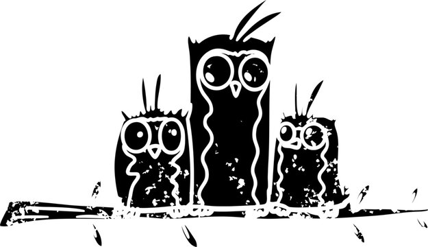 Owl Family Cartoon