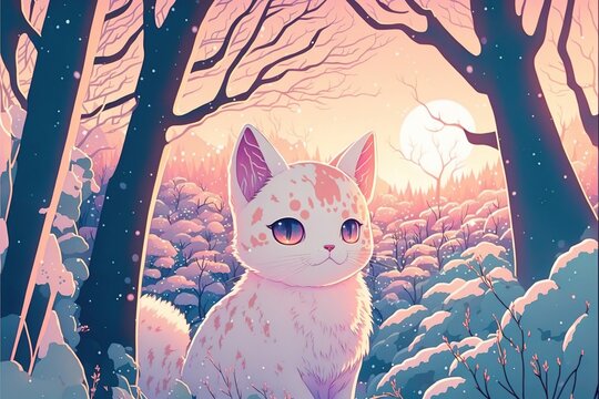 40 Cute Anime Cat Wallpaper  WallpaperSafari