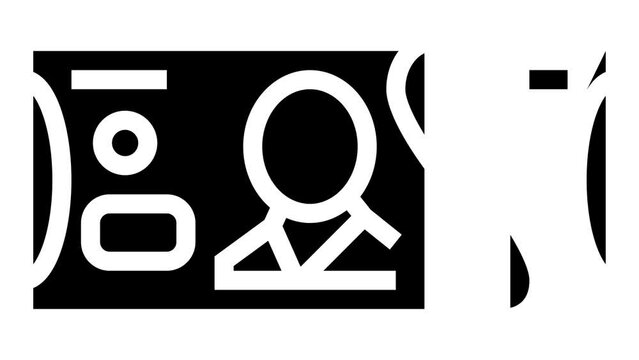 canadian dollar cad glyph icon animation