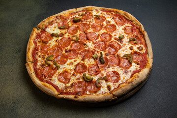 delicious pizza in an Italian restaurant
