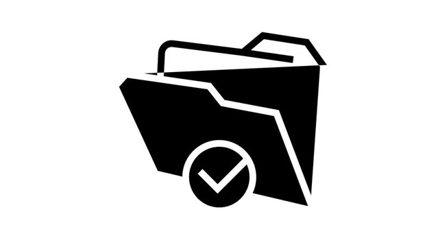 open folder line icon animation