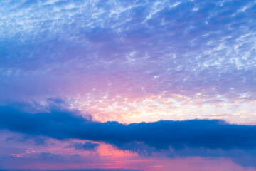 Beautiful sky with cloud before sunset