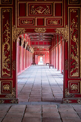 Pasillos y corredores de la antigua ciudad imperial de Hue