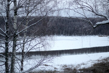 river in winter