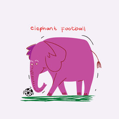 Cute funny elephant cartoon animal icon character vector illustration.