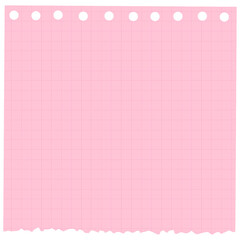 Square Punched Grid Memo Note Paper