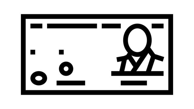yen jpy line icon animation