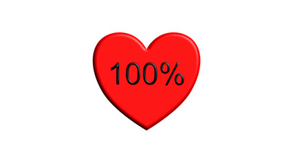 100 red heart percent discount sale