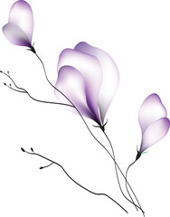 Fototapeta premium watercolor flowers vignette colorful template for design vintage blooming background vector