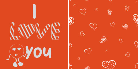 Love, heart vector illustration for Valentine's day