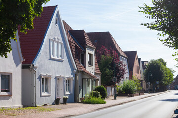 Fototapeta na wymiar Wohnhäuser, Einfamilienhäuser, Wohngebäude, Osterholz-Scharmbeck, Niedersachsen, Deutschland